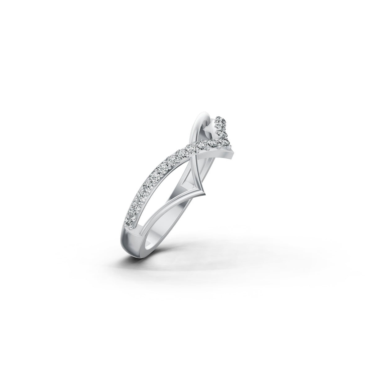 V-Curve Diamond Ring