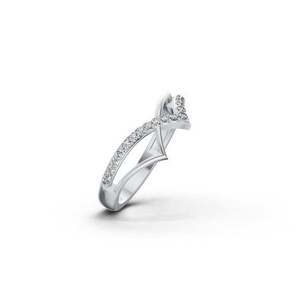 V-Curve Diamond Ring
