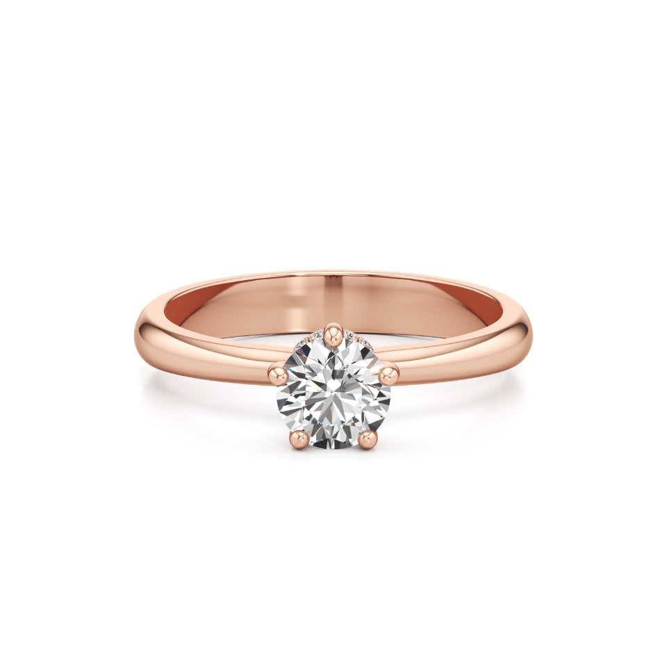 Minimalist Solitaire Diamond Ring