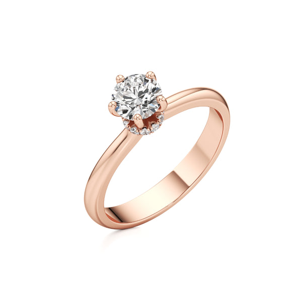 Minimalist Solitaire Diamond Ring