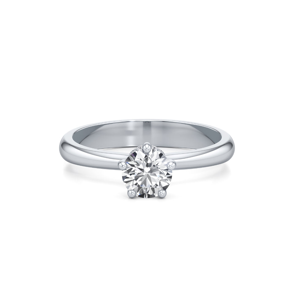 Minimalist Solitaire Diamond Ring