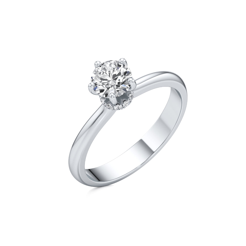 Minimalist Solitaire Diamond Ring