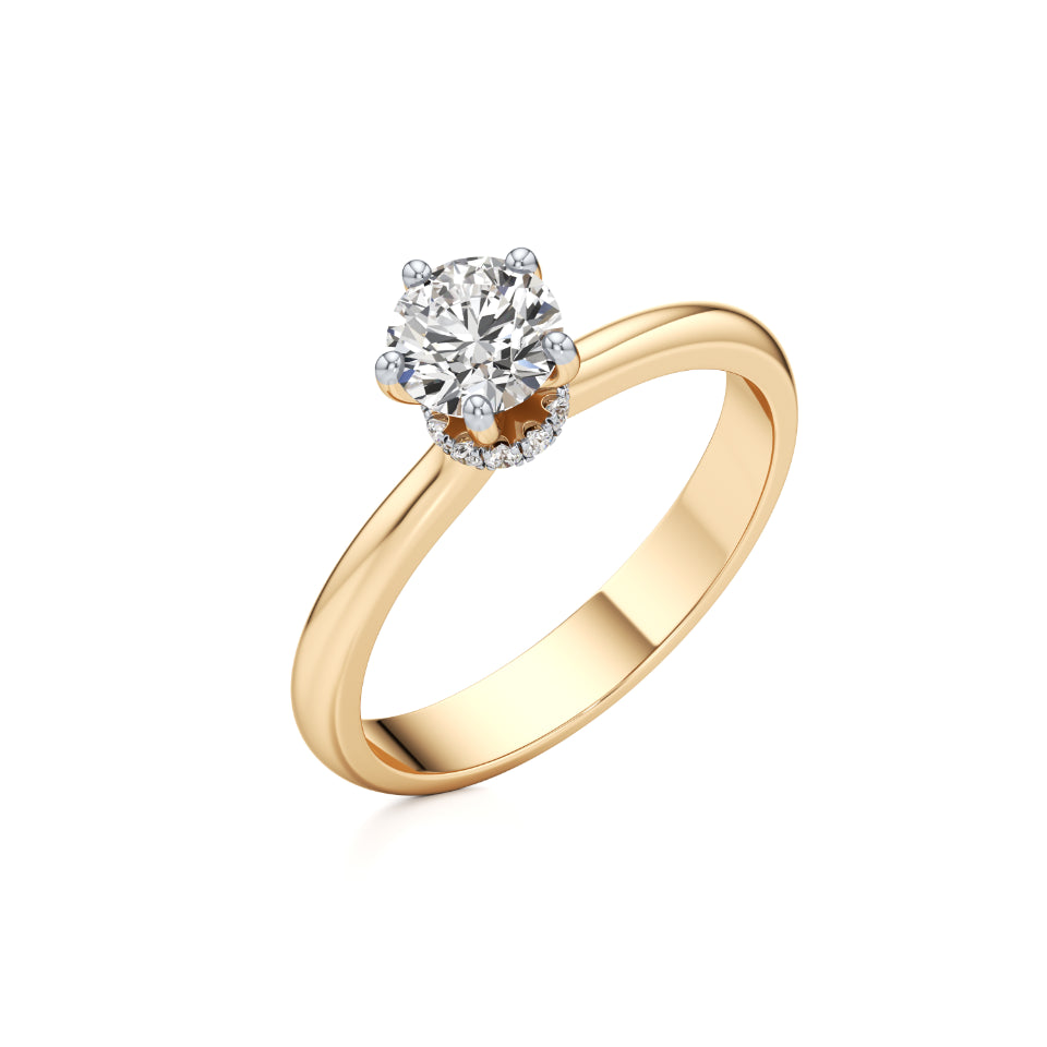 Minimalist Solitaire Diamond Ring