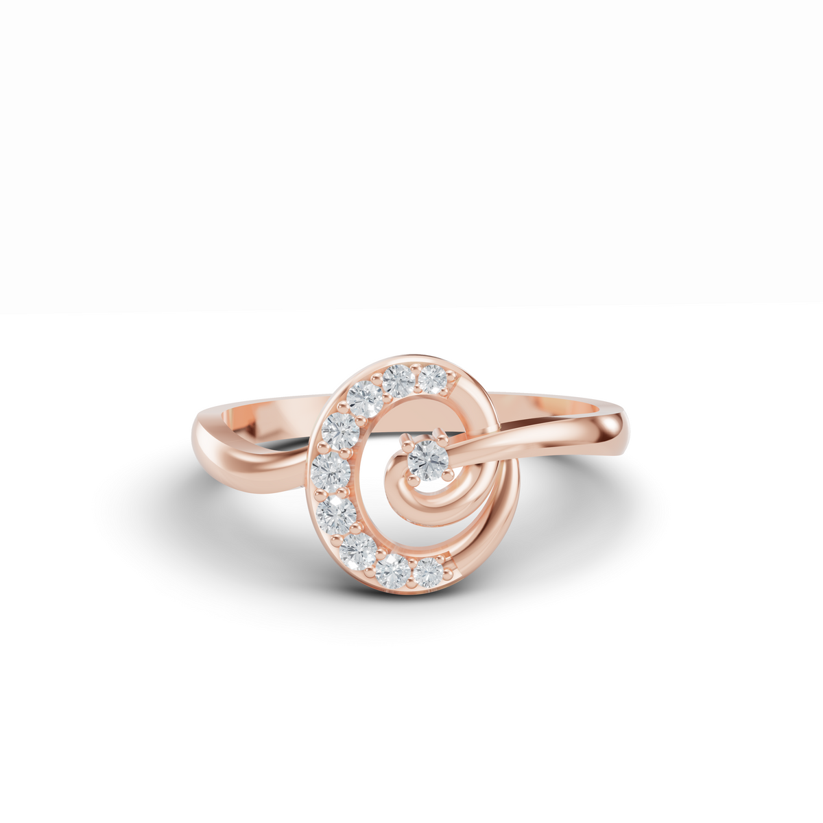 Ocean Swirl Diamond Ring