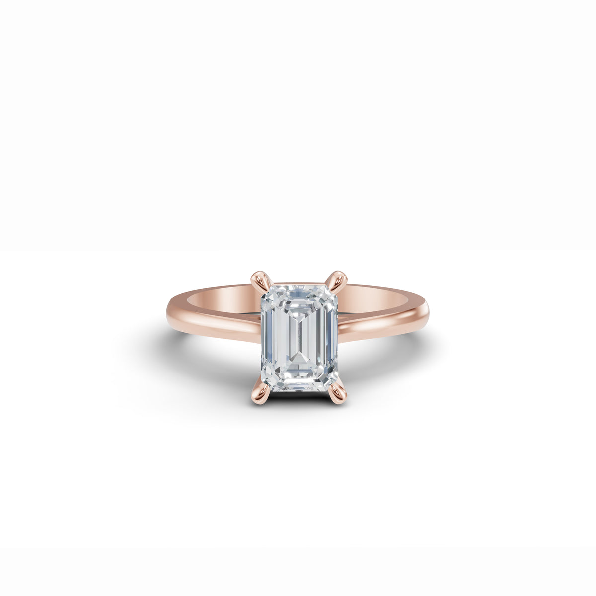 Emerald Solitaire Diamond Ring