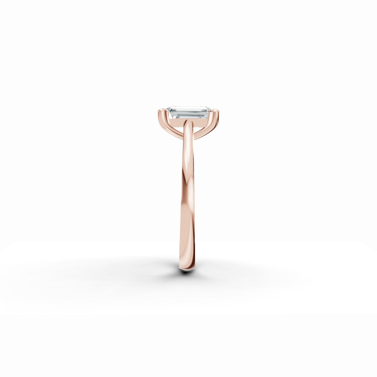 Emerald Solitaire Diamond Ring