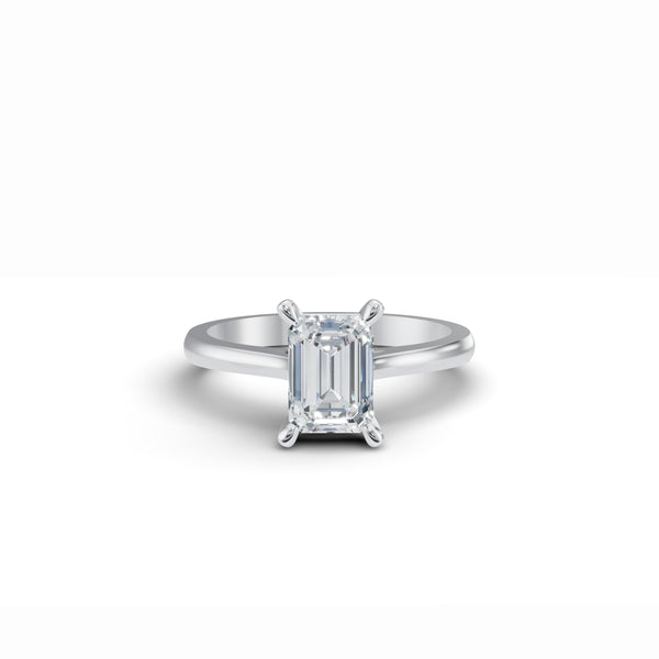 Emerald Solitaire Diamond Ring