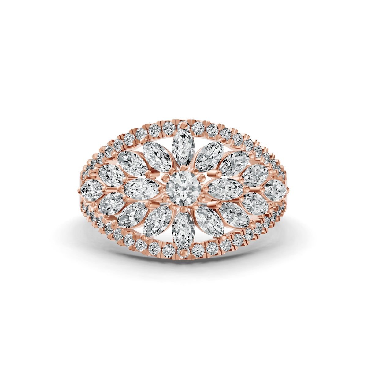 Majestic Marquise Bloom Diamond Ring
