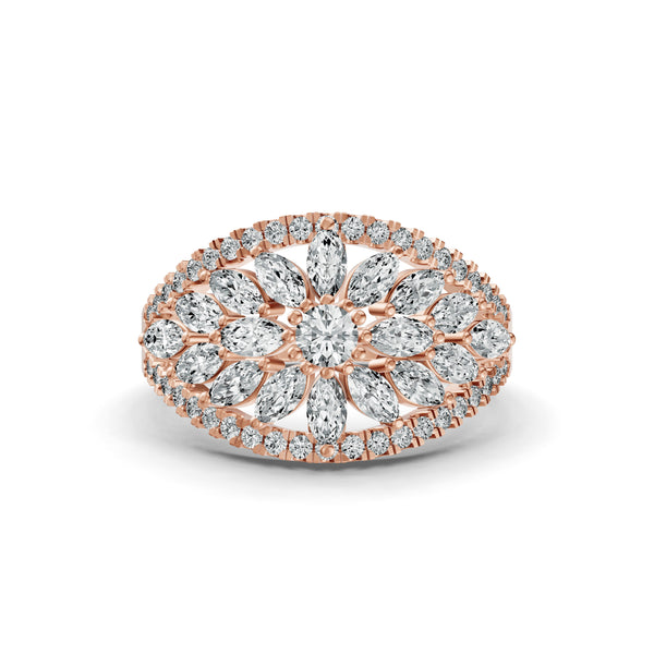 Majestic Marquise Bloom Diamond Ring