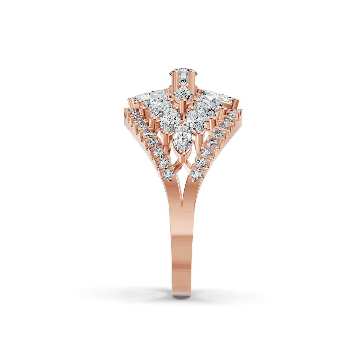 Majestic Marquise Bloom Diamond Ring