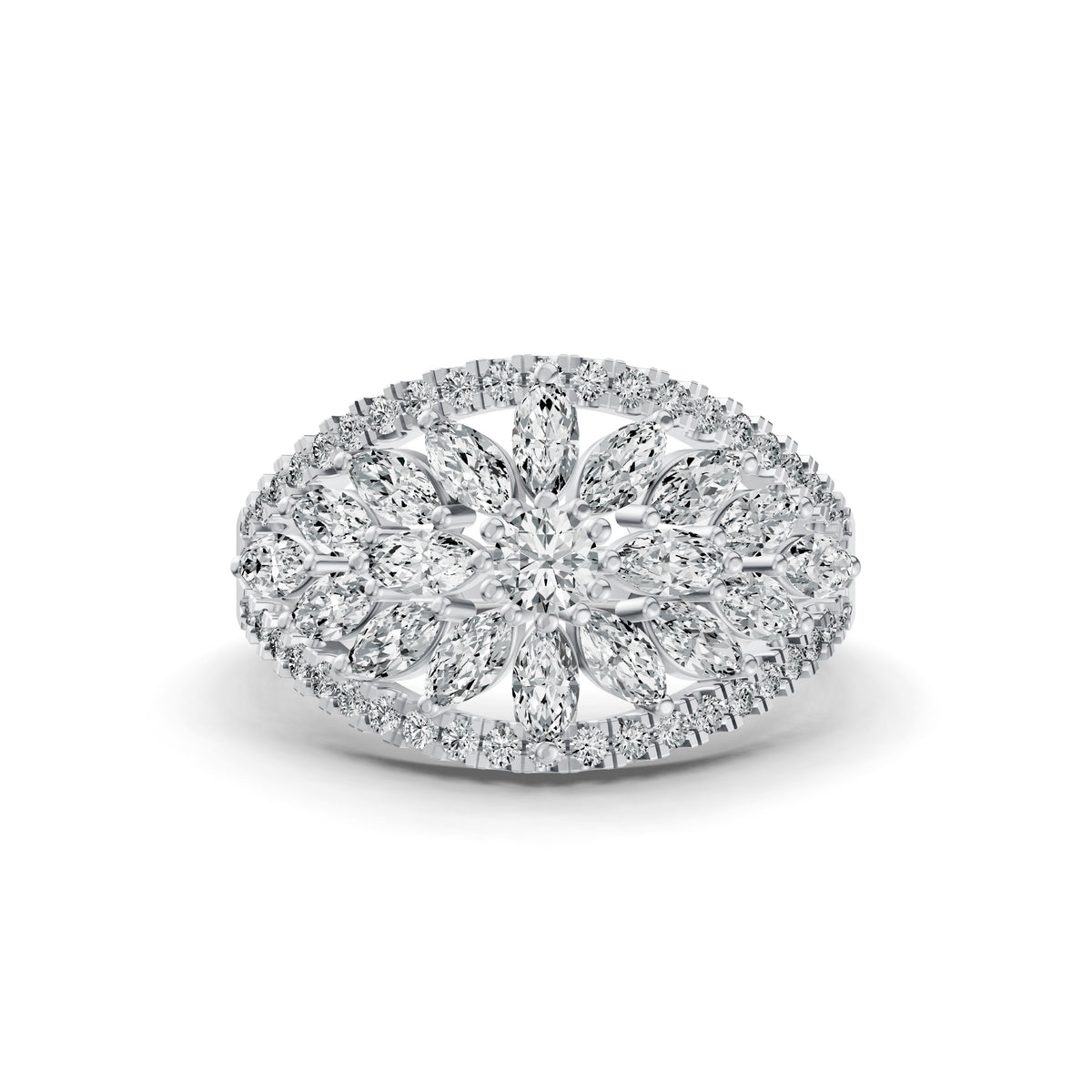 Majestic Marquise Bloom Diamond Ring