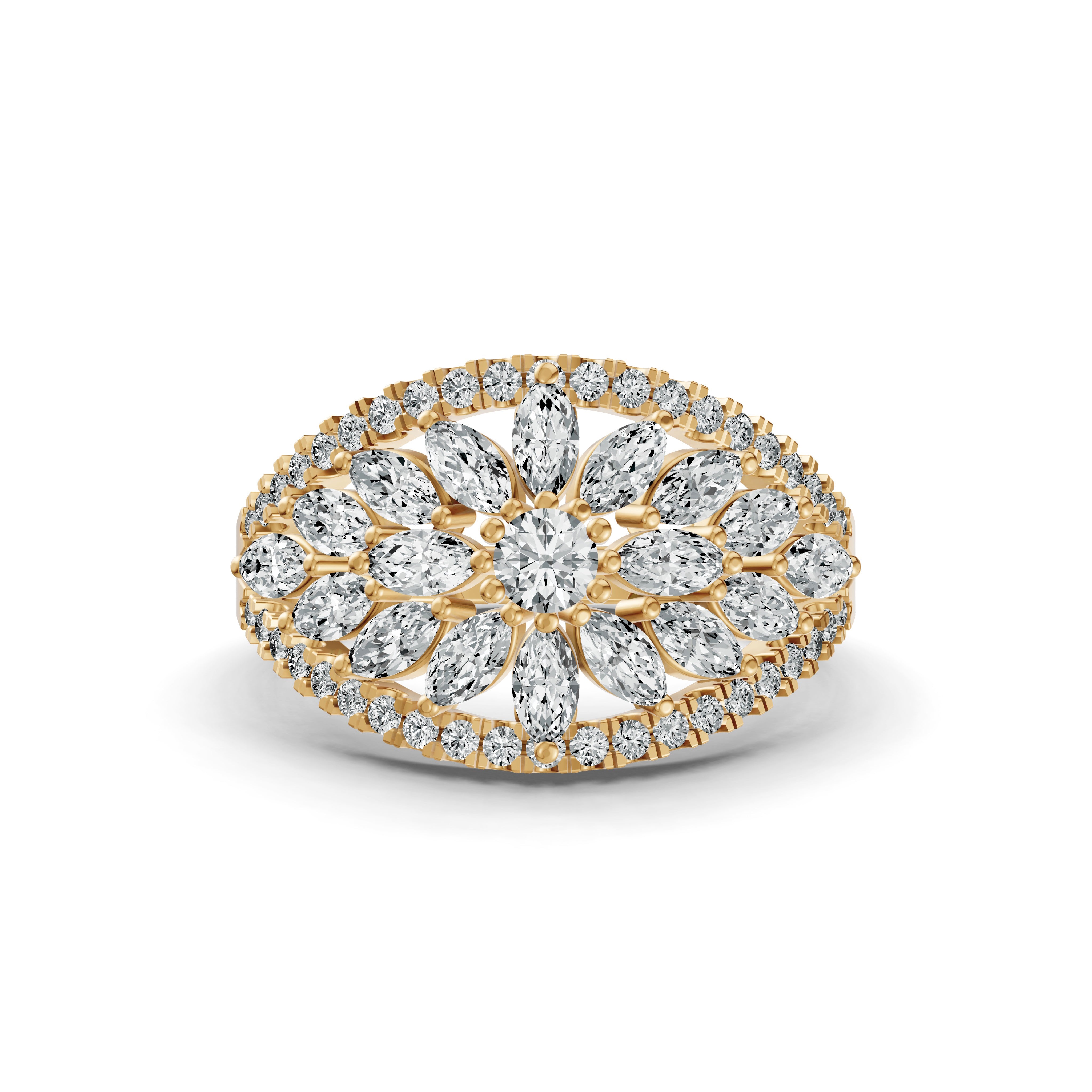 Majestic Marquise Bloom Diamond Ring