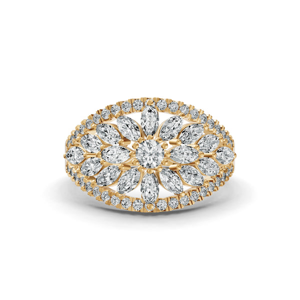 Majestic Marquise Bloom Diamond Ring