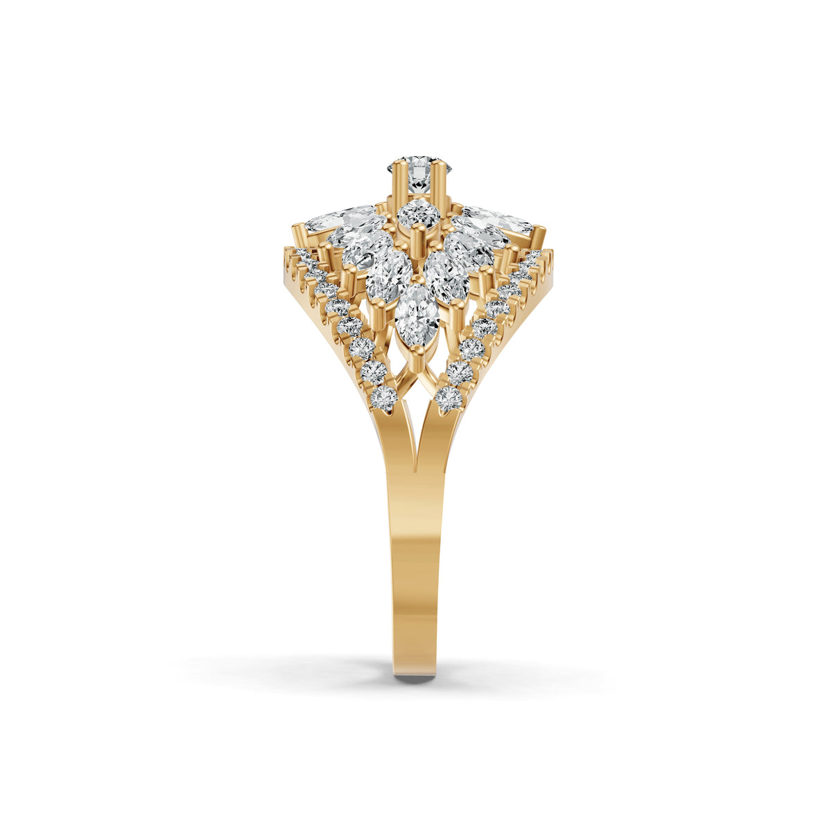 Majestic Marquise Bloom Diamond Ring