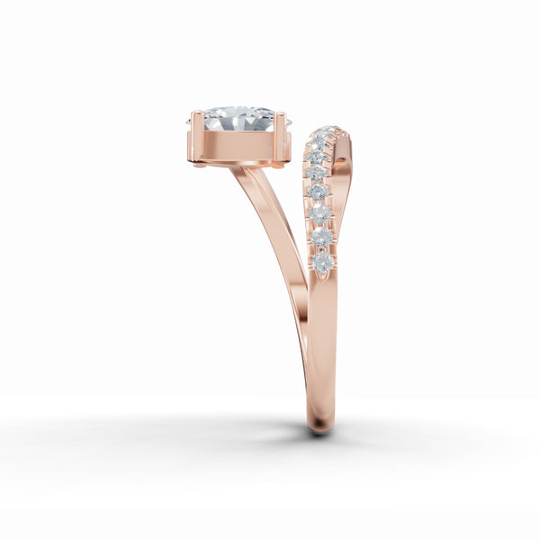 Radiant Duo Oval & Round Solitaire Ring