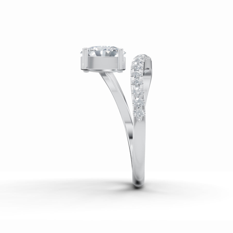 Radiant Duo Oval & Round Solitaire Ring