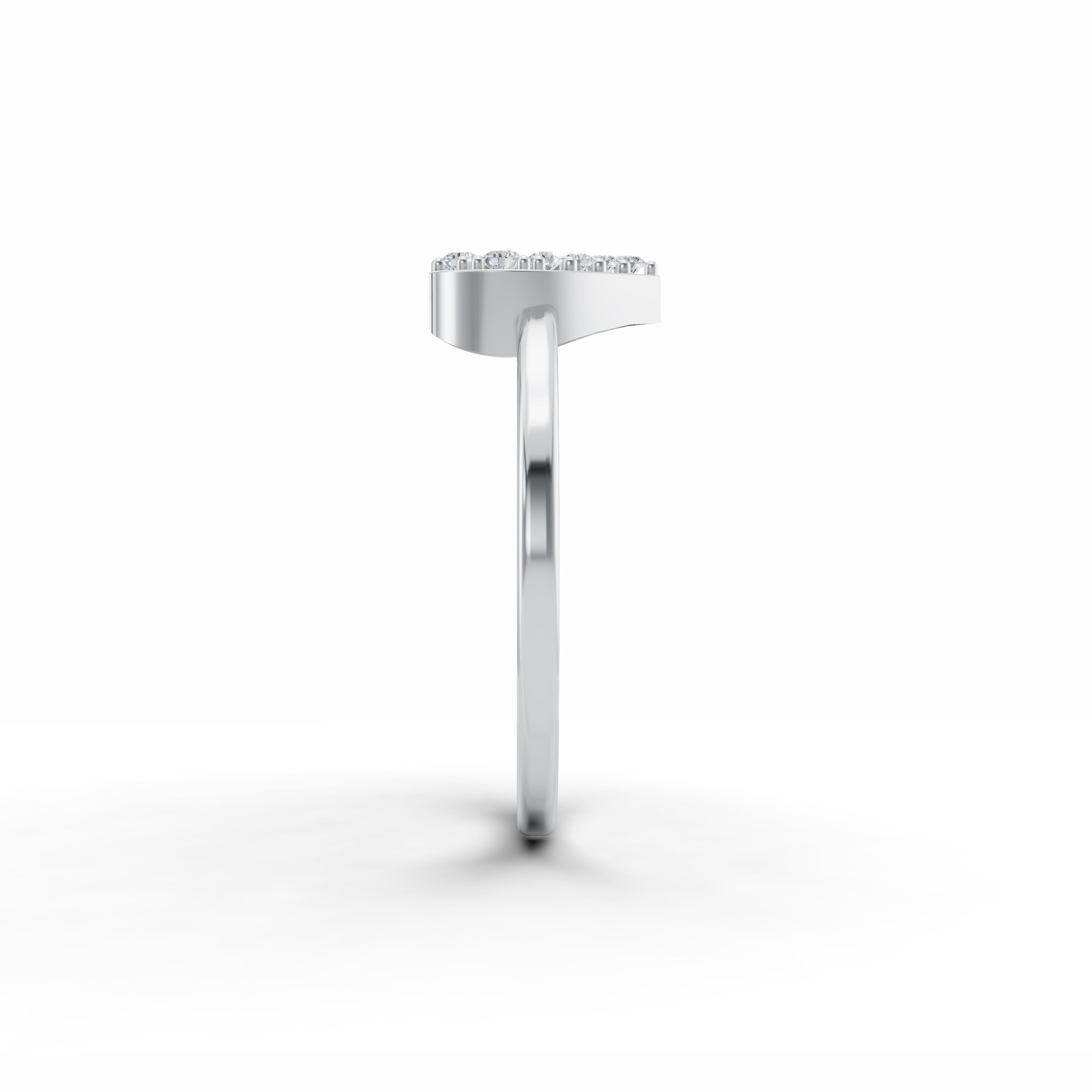 Open Heart Diamond Ring