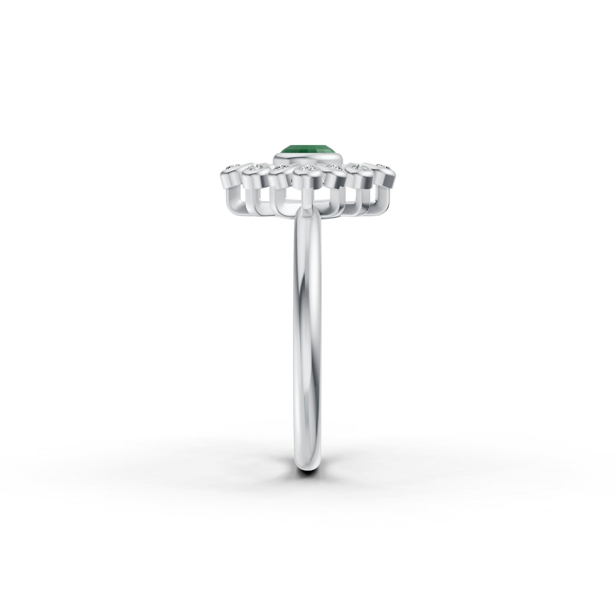 Emerald Bloom Diamond Ring