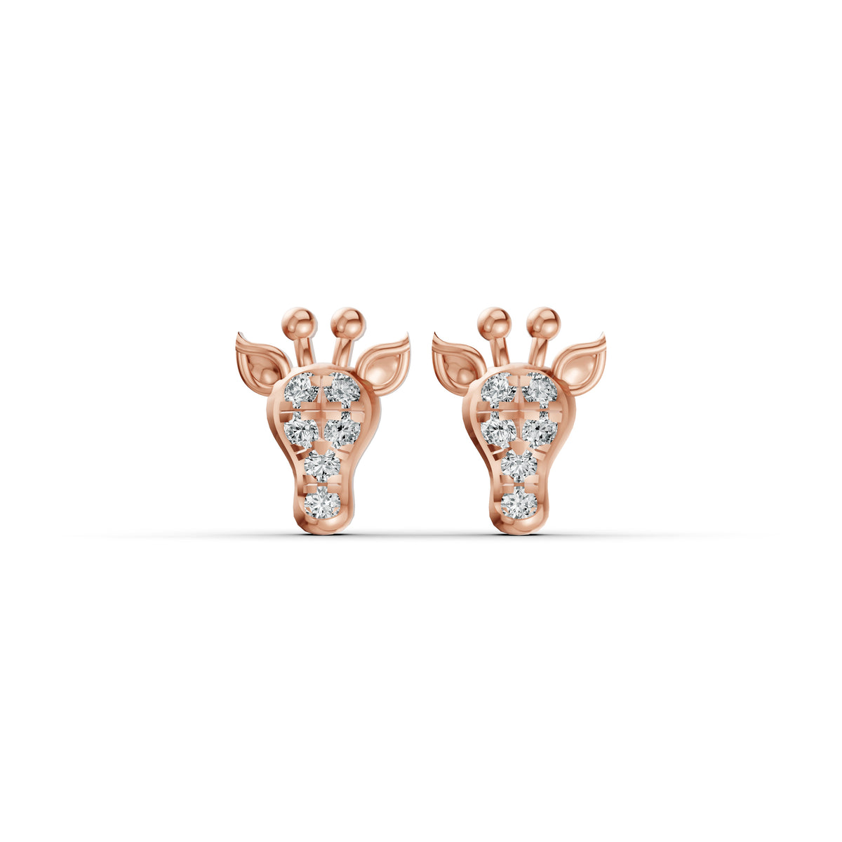 Charming Giraffe Diamond Studs
