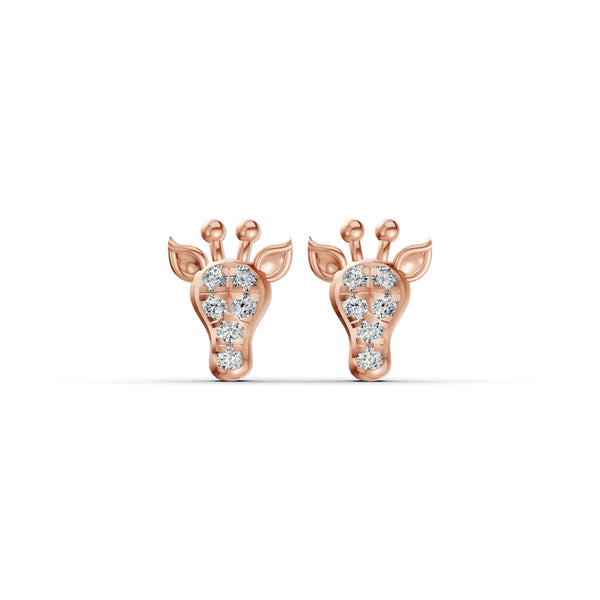 Charming Giraffe Diamond Studs