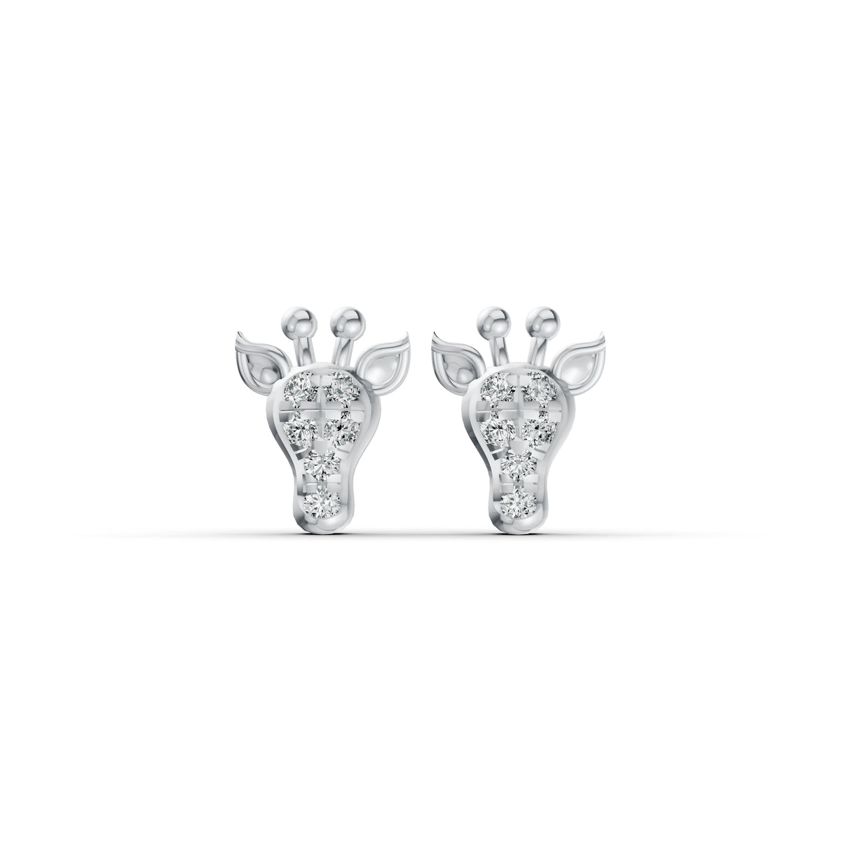 Charming Giraffe Diamond Studs