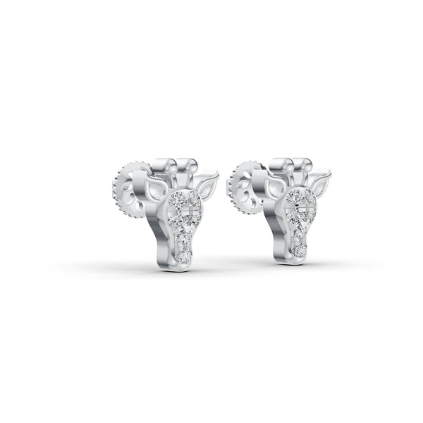Charming Giraffe Diamond Studs