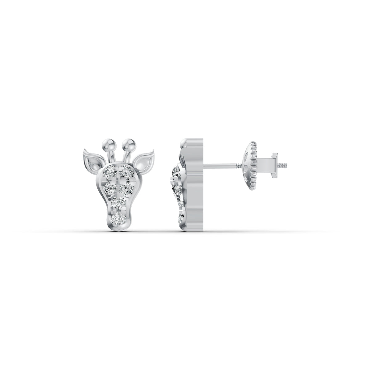 Charming Giraffe Diamond Studs