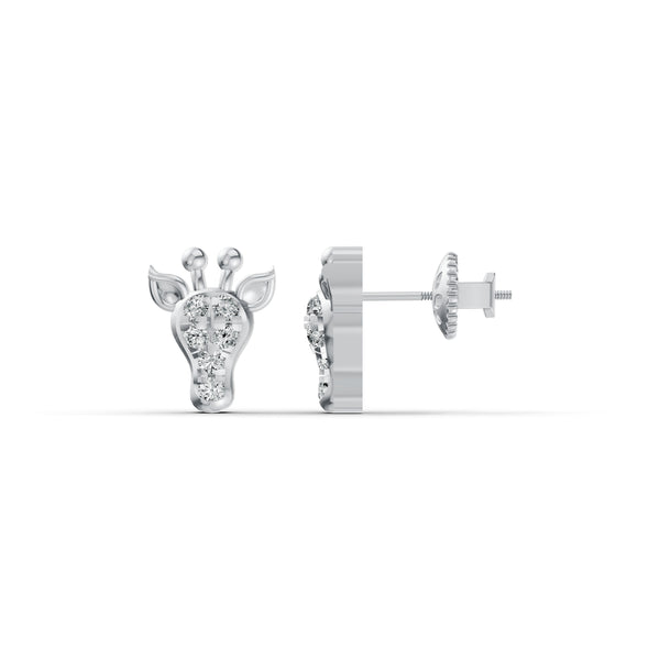 Charming Giraffe Diamond Studs