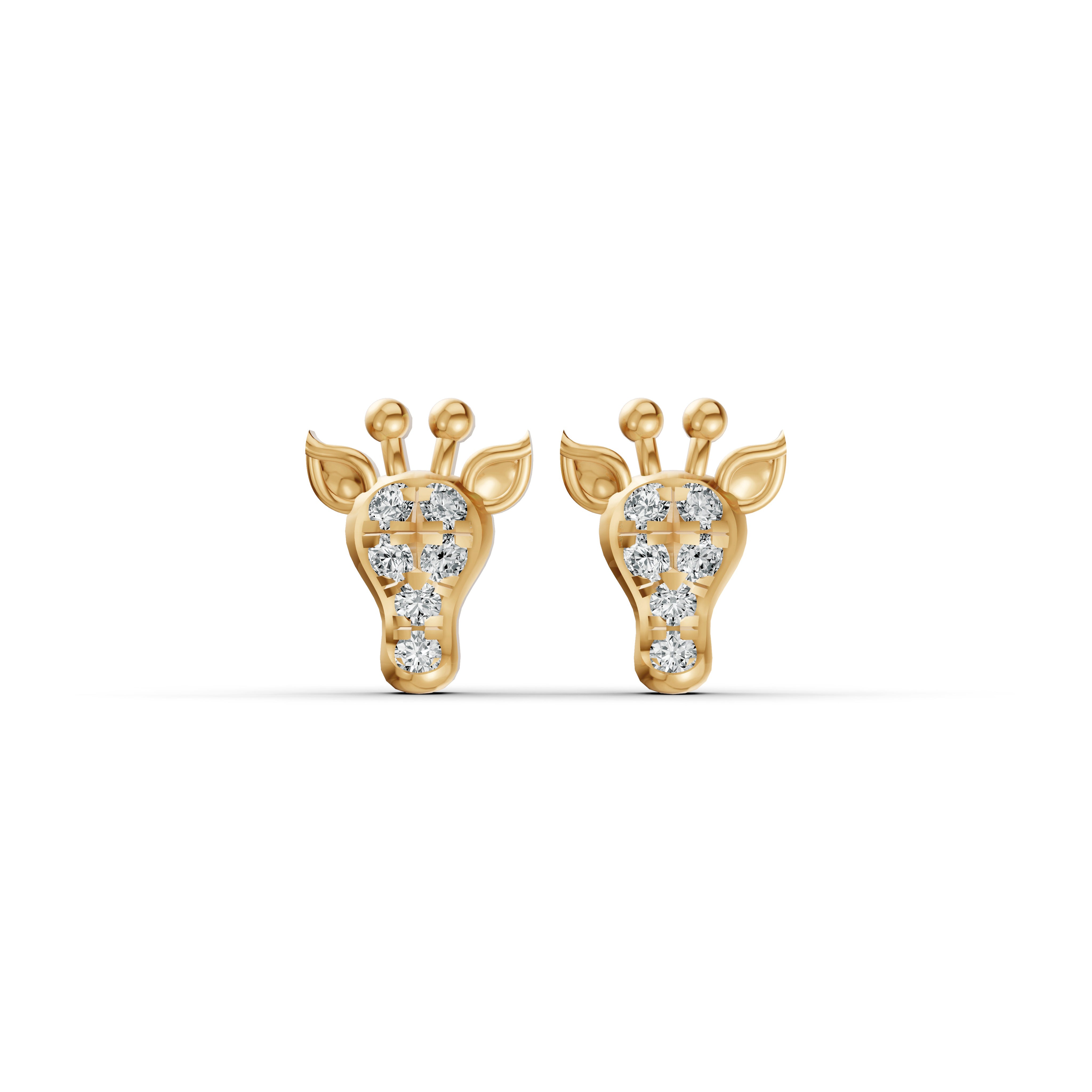Charming Giraffe Diamond Studs
