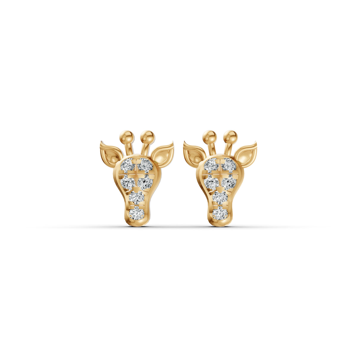 Charming Giraffe Diamond Studs