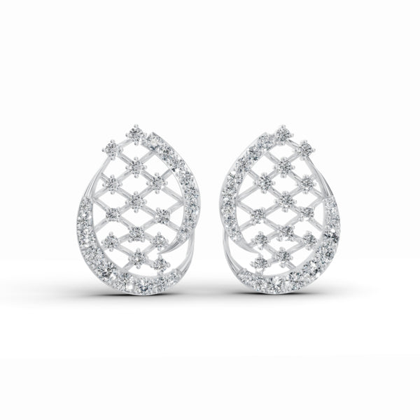 Enfold Mesh Diamond Earrings