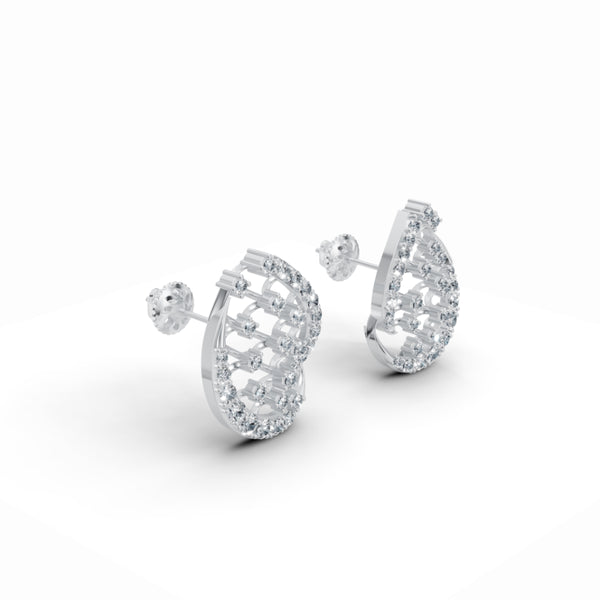 Enfold Mesh Diamond Earrings