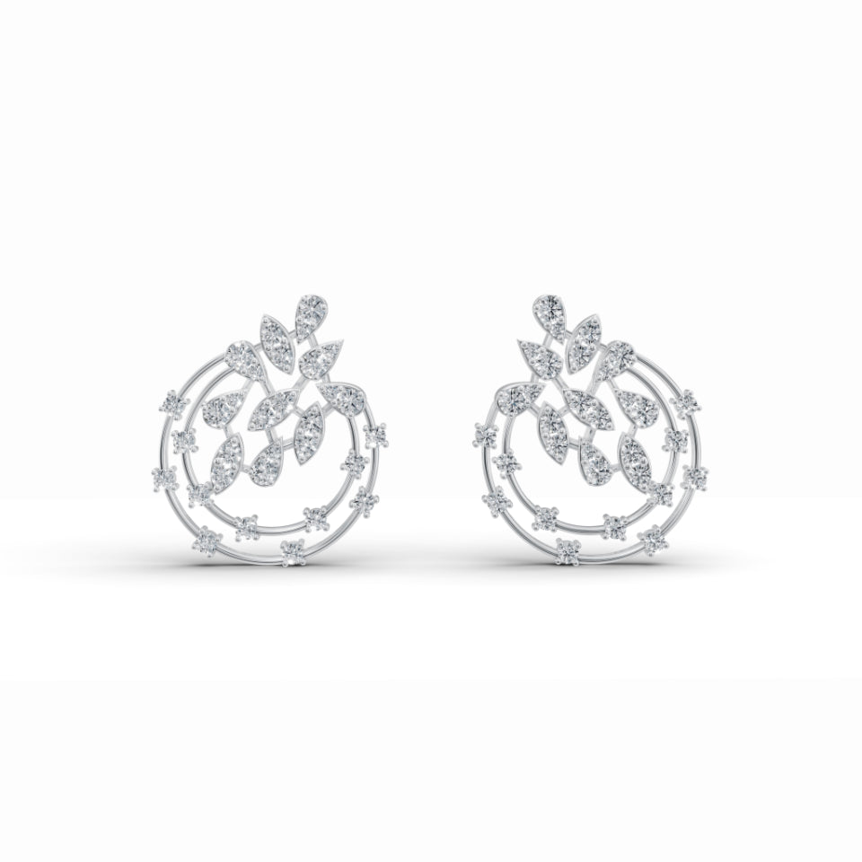 Stardust Floret Diamond Earrings