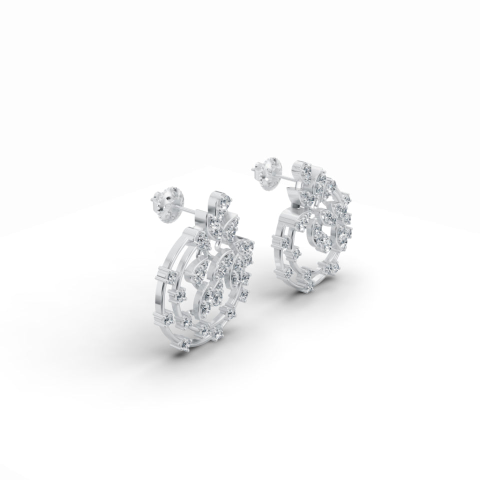 Stardust Floret Diamond Earrings