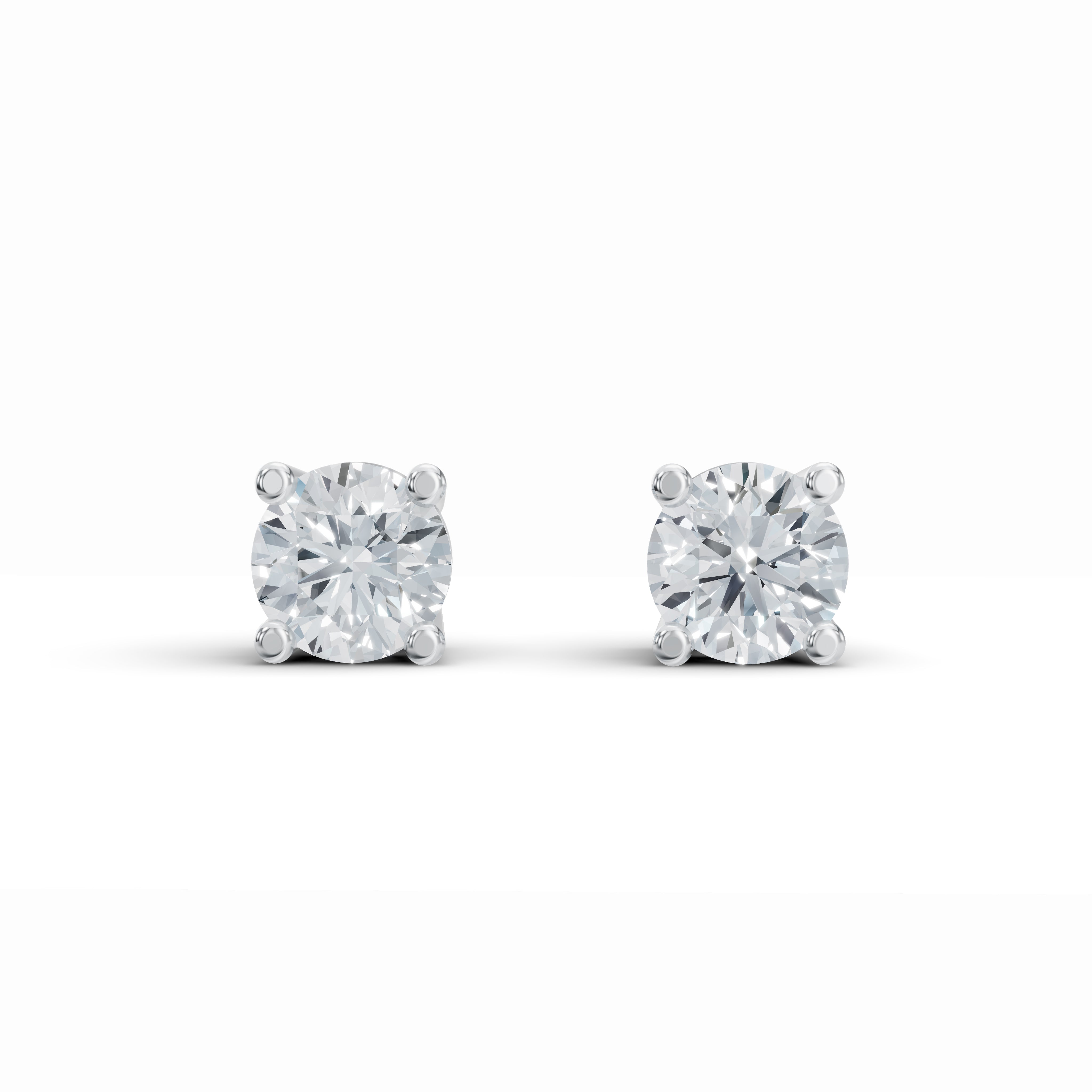 Celestia Solitaire Diamond Stud Earrings