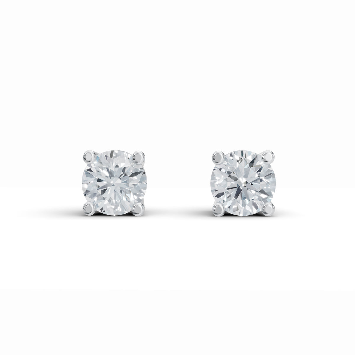 Celestia Solitaire Diamond Stud Earrings