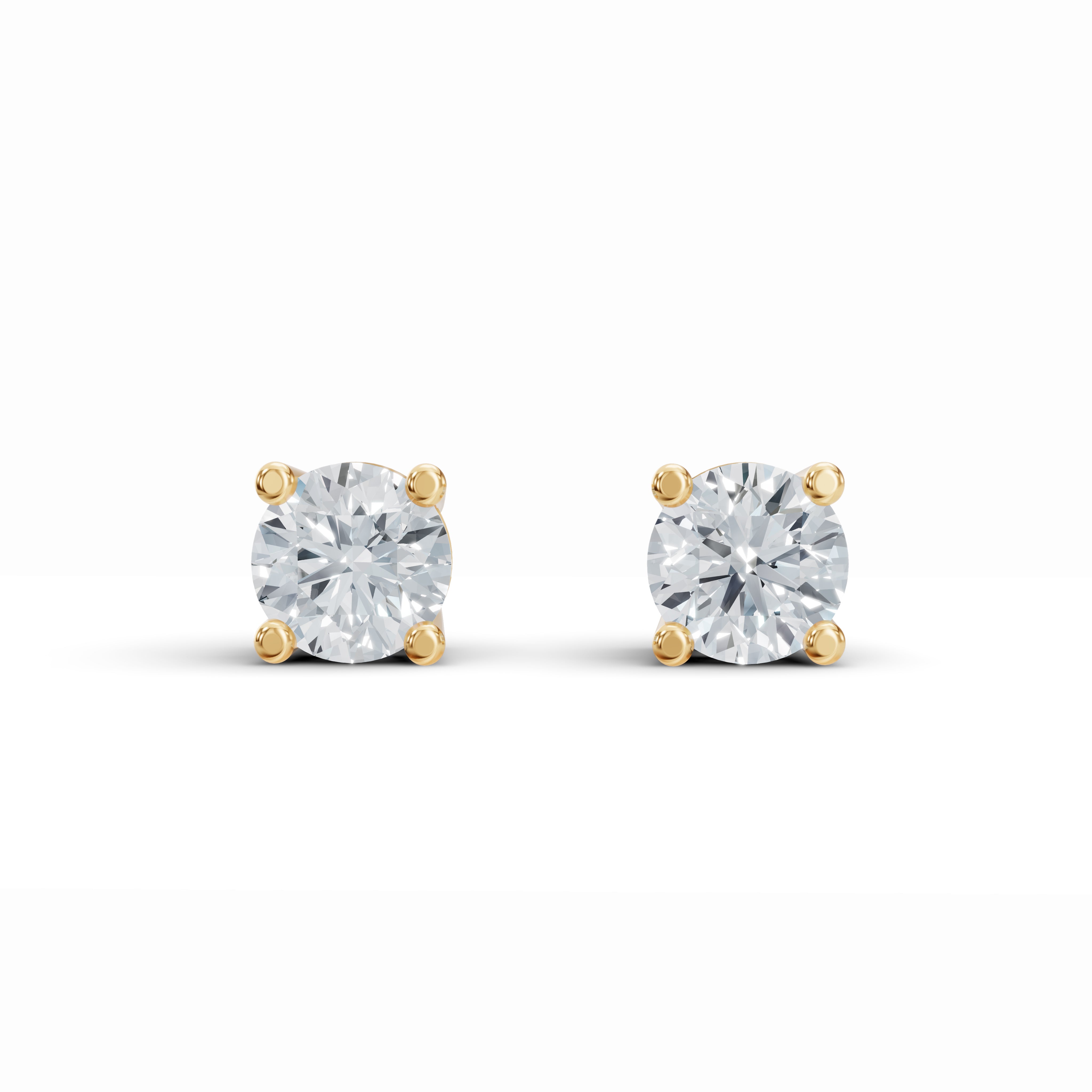 Celestia Solitaire Diamond Stud Earrings