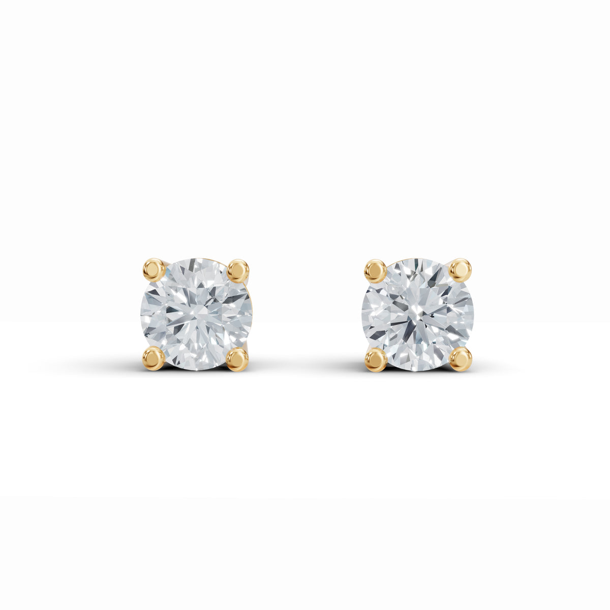 Celestia Solitaire Diamond Stud Earrings