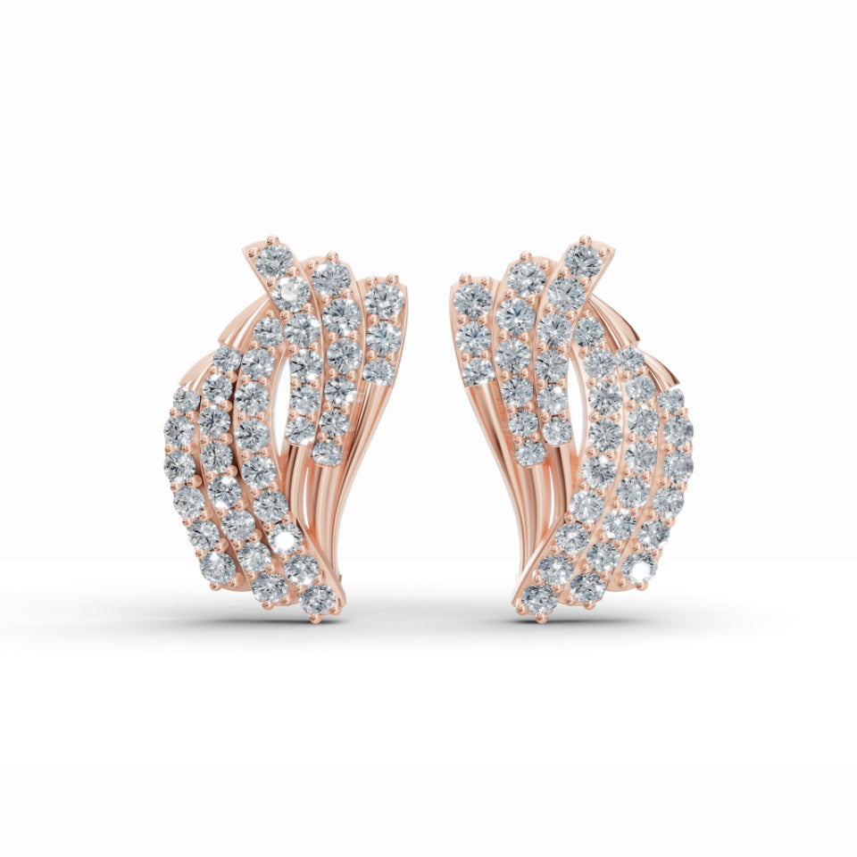 Swirl Celtic Diamond Earrings