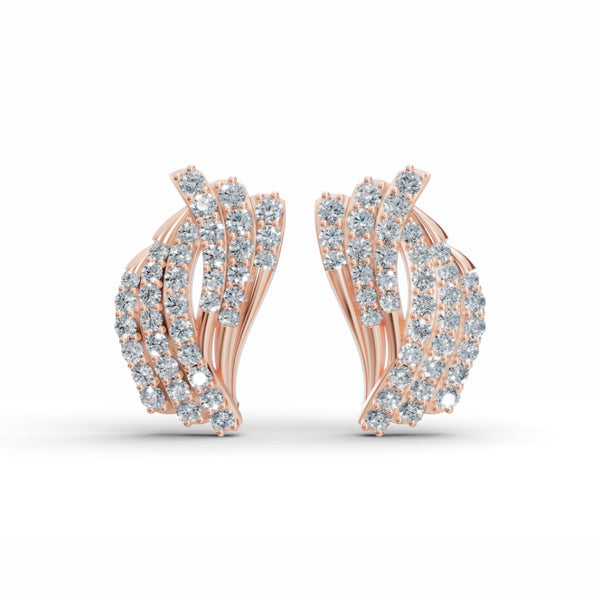 Swirl Celtic Diamond Earrings