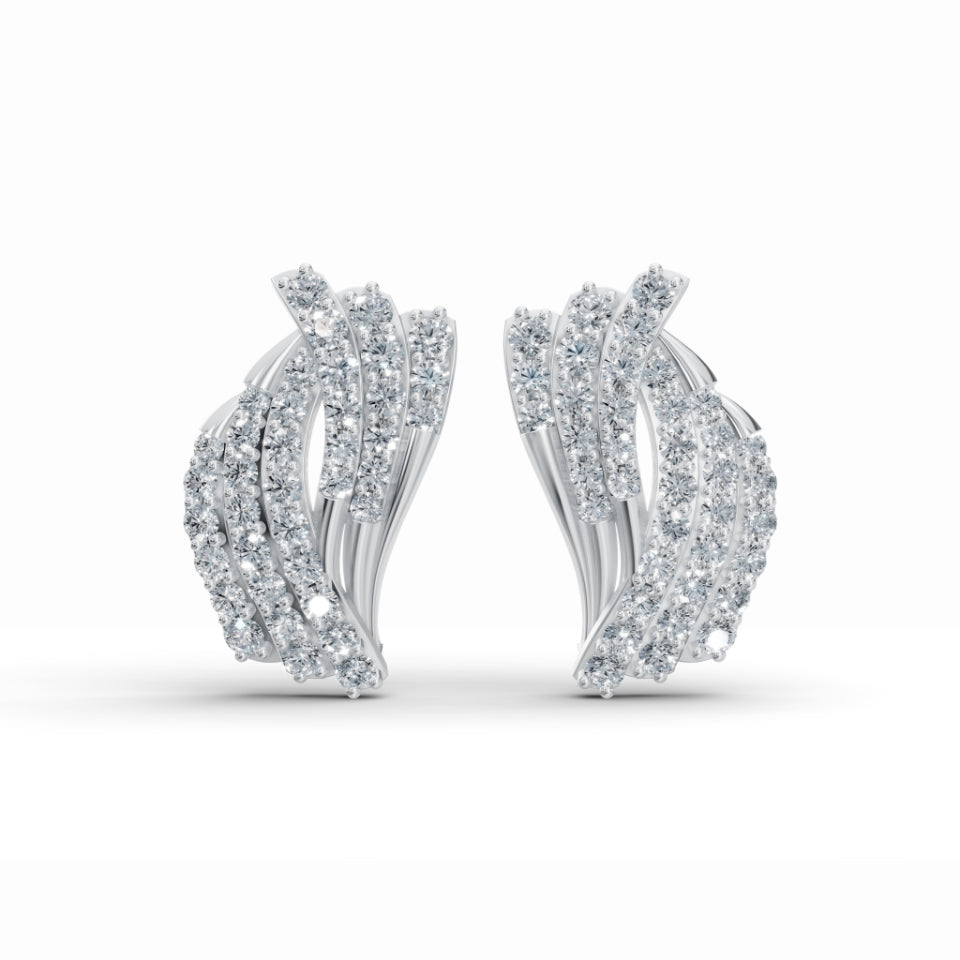 Swirl Celtic Diamond Earrings