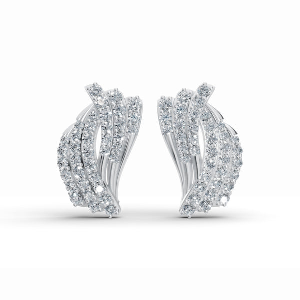 Swirl Celtic Diamond Earrings