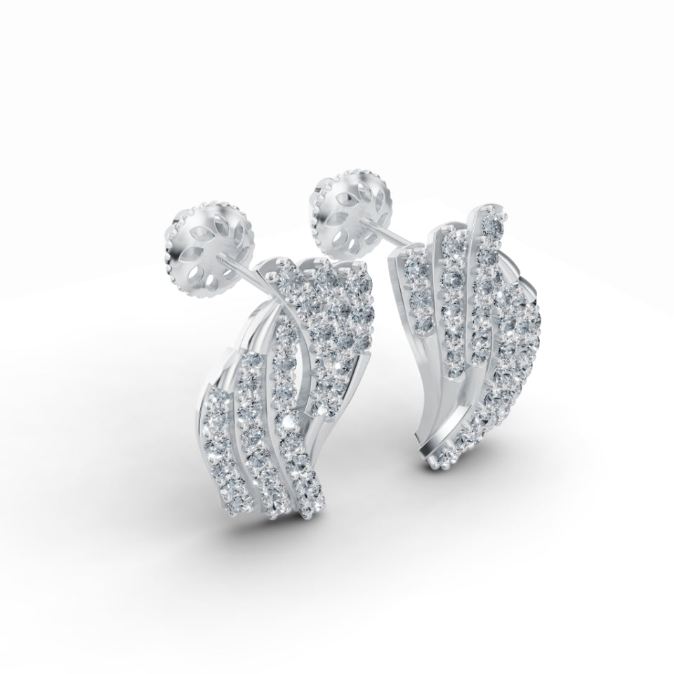 Swirl Celtic Diamond Earrings