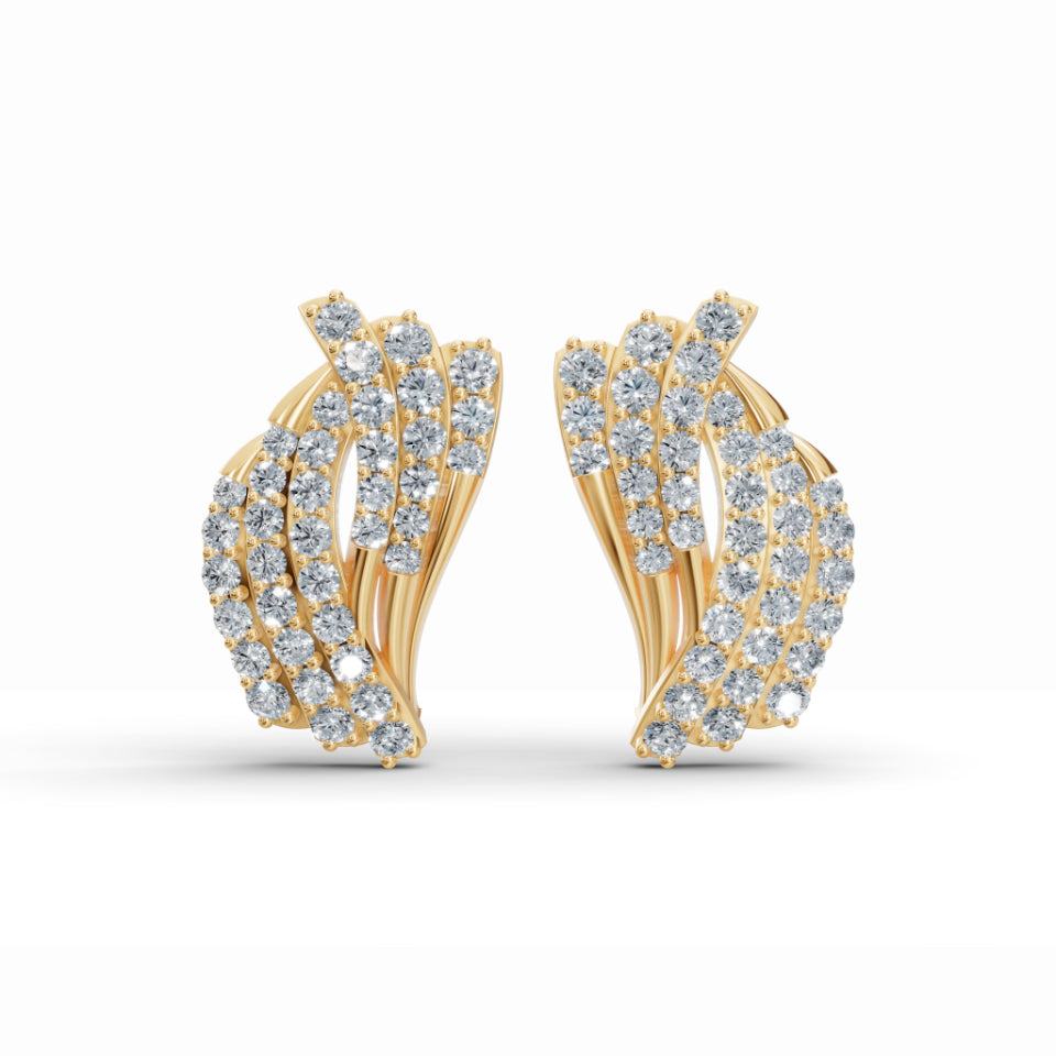 Swirl Celtic Diamond Earrings