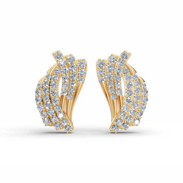 Swirl Celtic Diamond Earrings