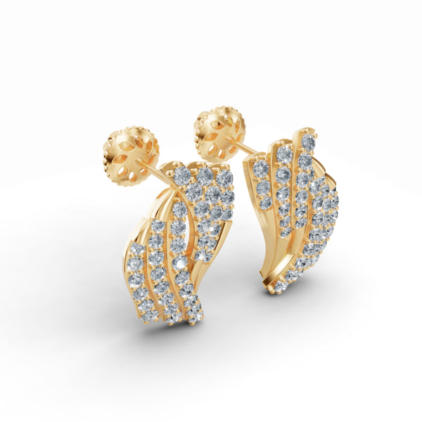 Swirl Celtic Diamond Earrings