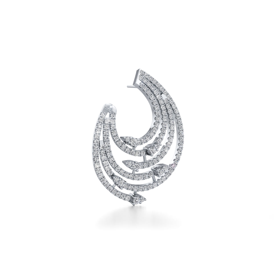 Circular Serpent Diamond Earrings