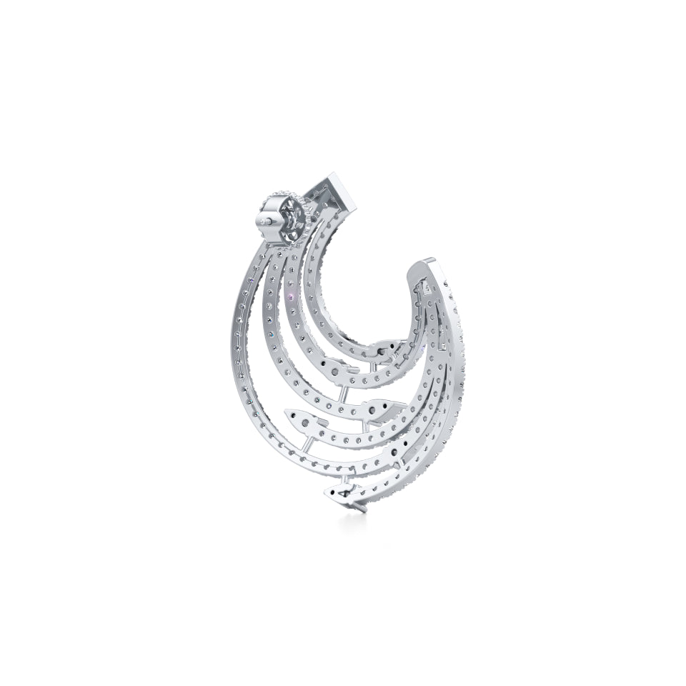 Circular Serpent Diamond Earrings