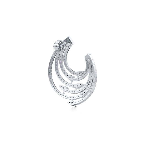 Circular Serpent Diamond Earrings