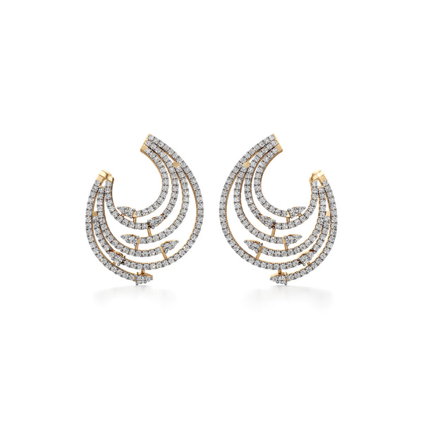 Circular Serpent Diamond Earrings